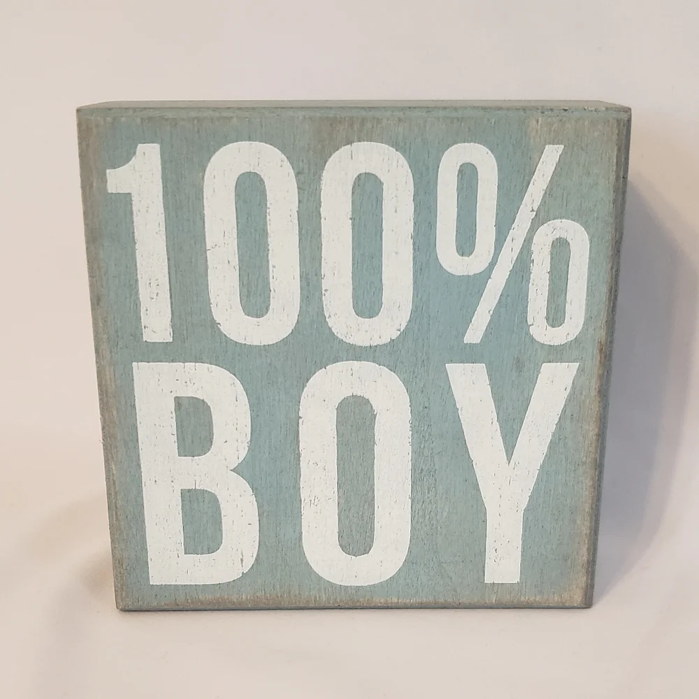 Sign 100% Boy Blue, White